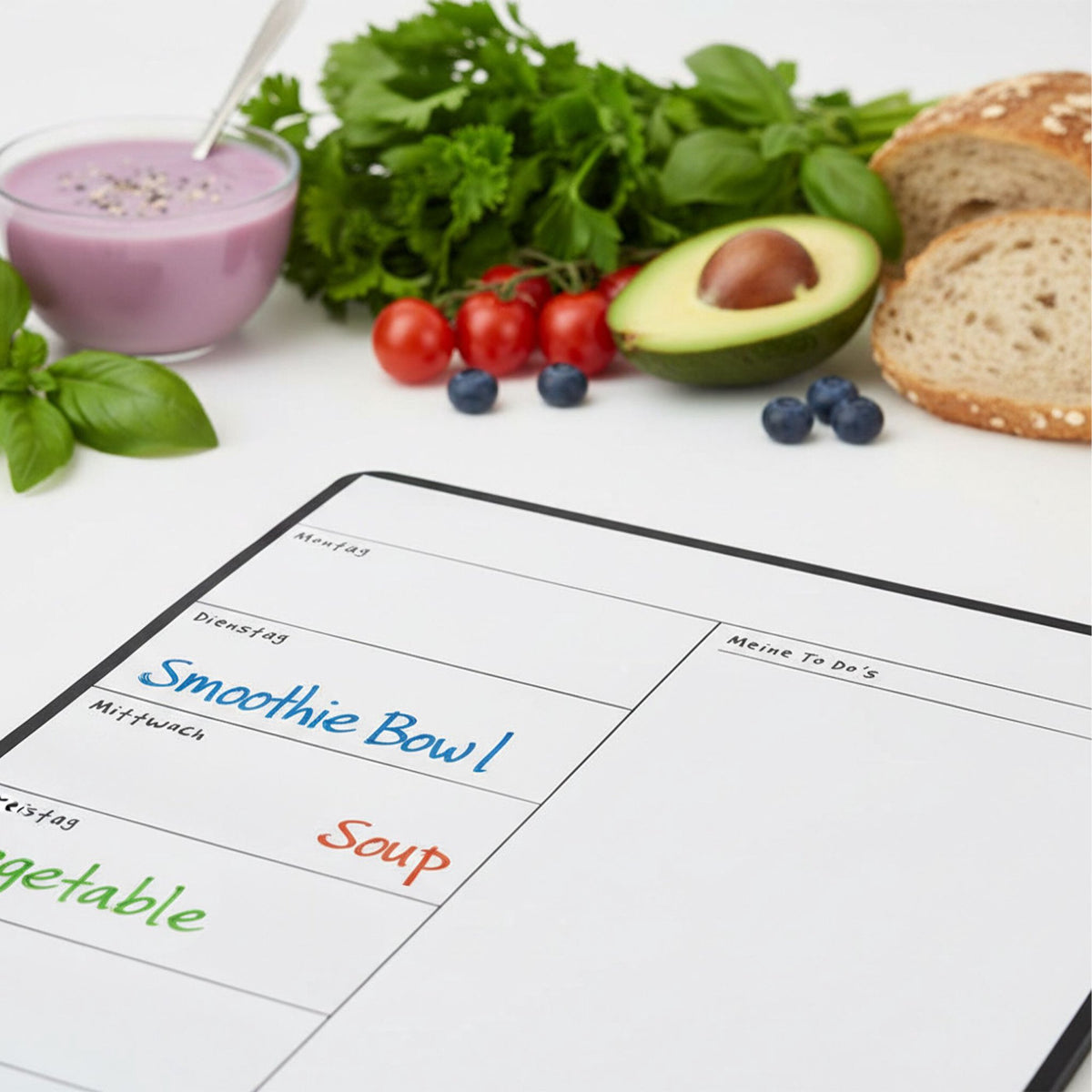 Magnetic Meal Planner Board for Fridge, Wipe-Clean Surface