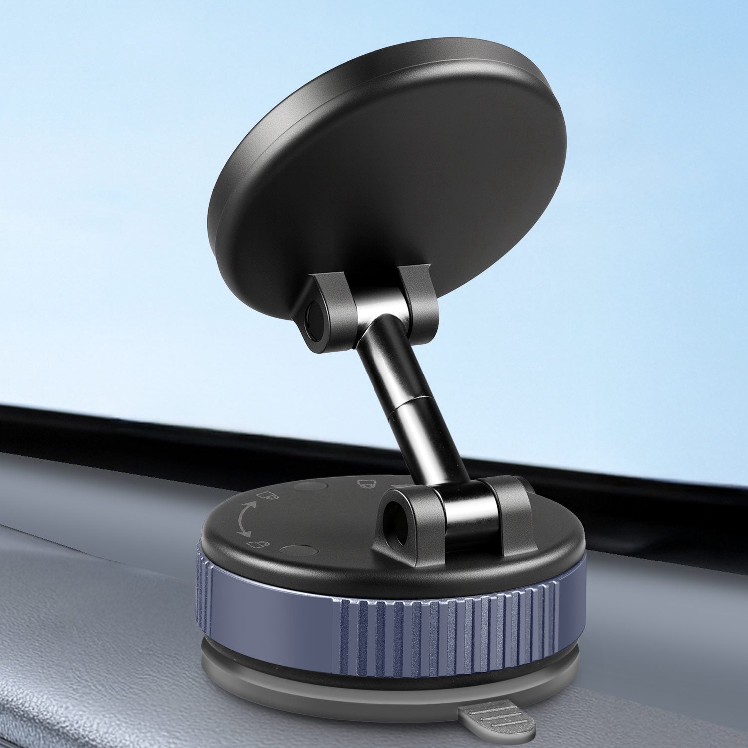 Magnetic Phone Holder with Vacuum Mount, Adjustable, Foldable