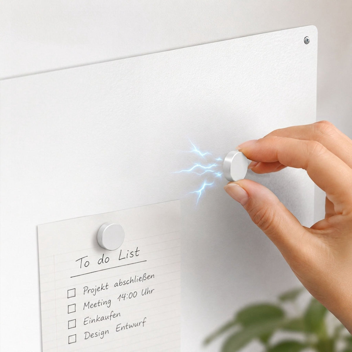 Magnetic Steel White Board, 60x40 cm, Wipe-Clean Surface