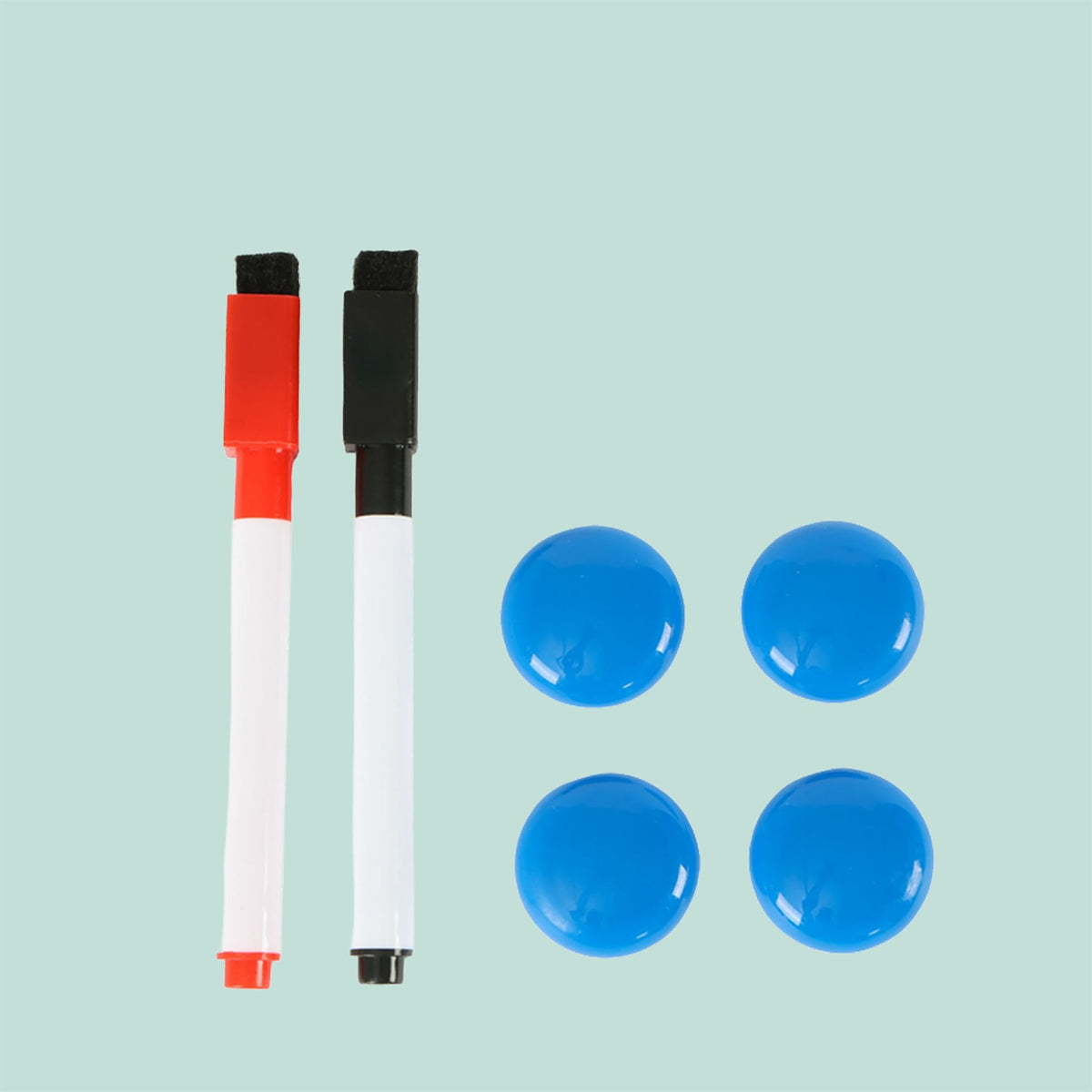 Magnetic Whiteboard with Markers & Magnets, Wall-Mountable