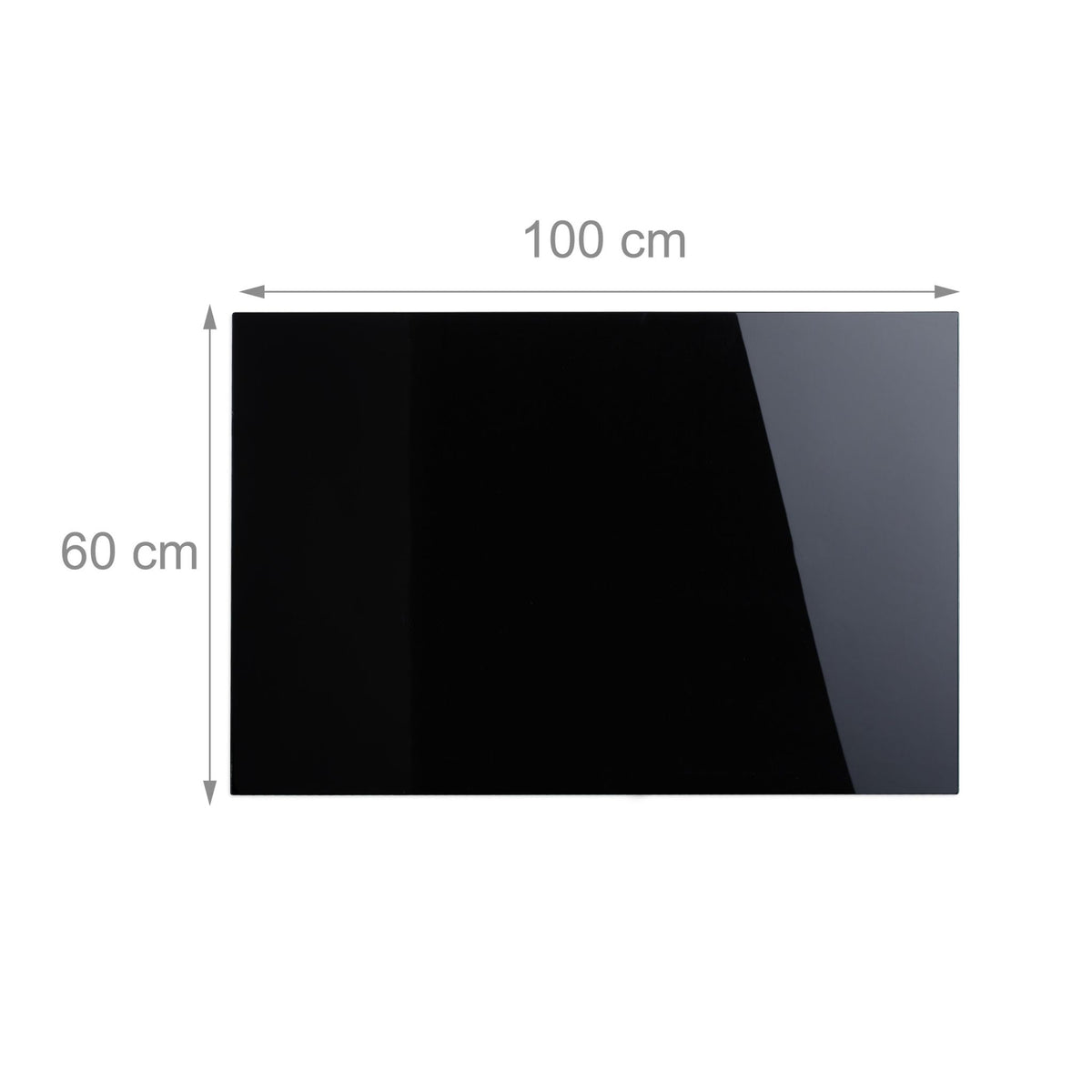 Magnetic board in black glass
