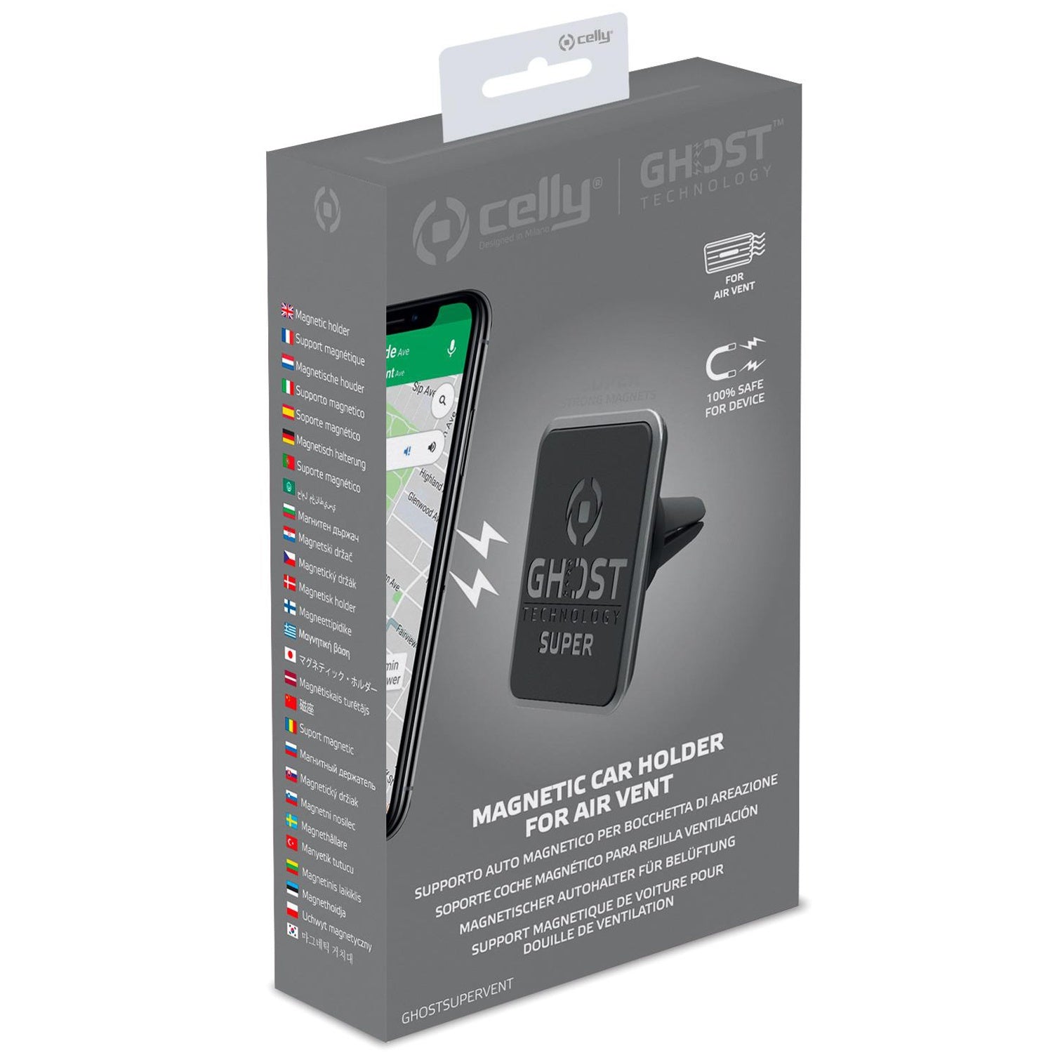 Magnetic car holder for fan grill