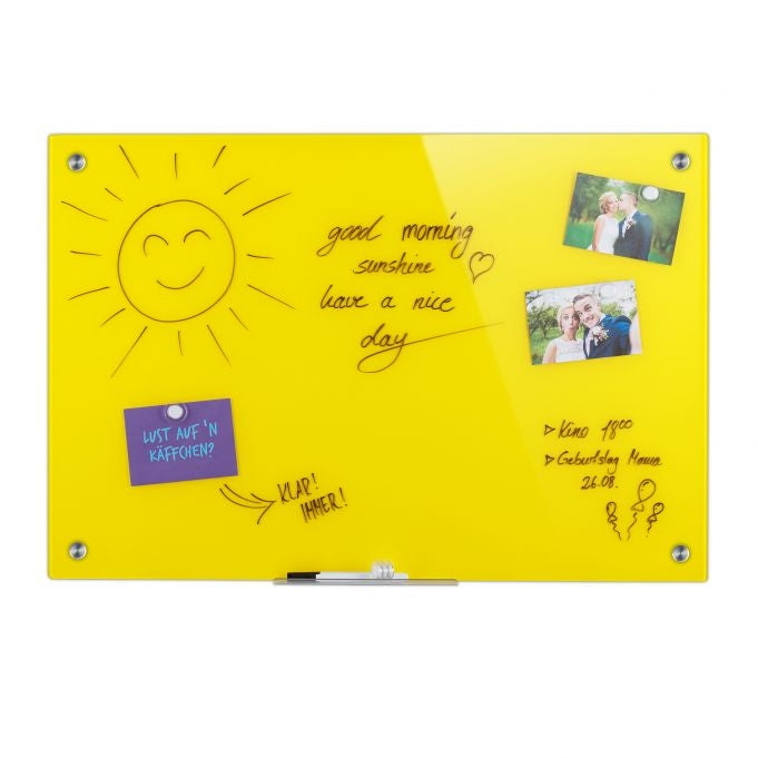Magnetic glass board