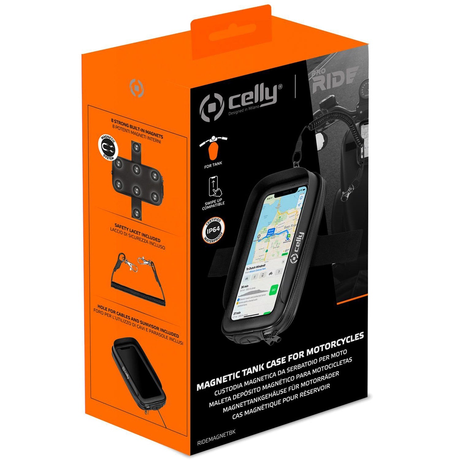 Magnetic mobile phone holder motorcycle IP64