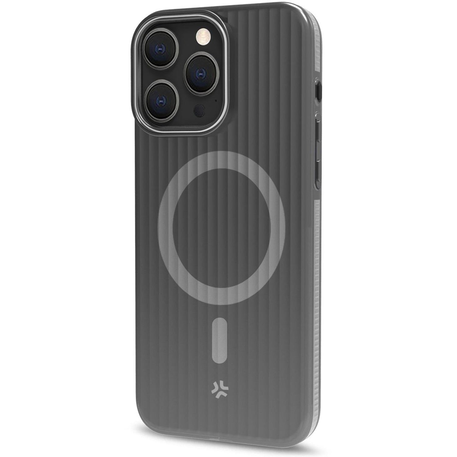 Magsuit MagSafe compatible case iPhone 16 semi-transparent Black