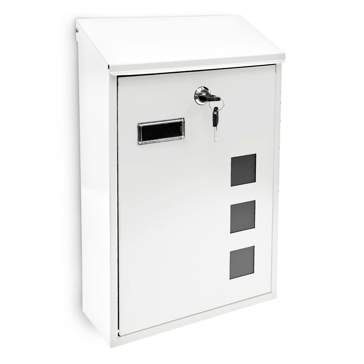 Mailbox with 3 square viewing windows