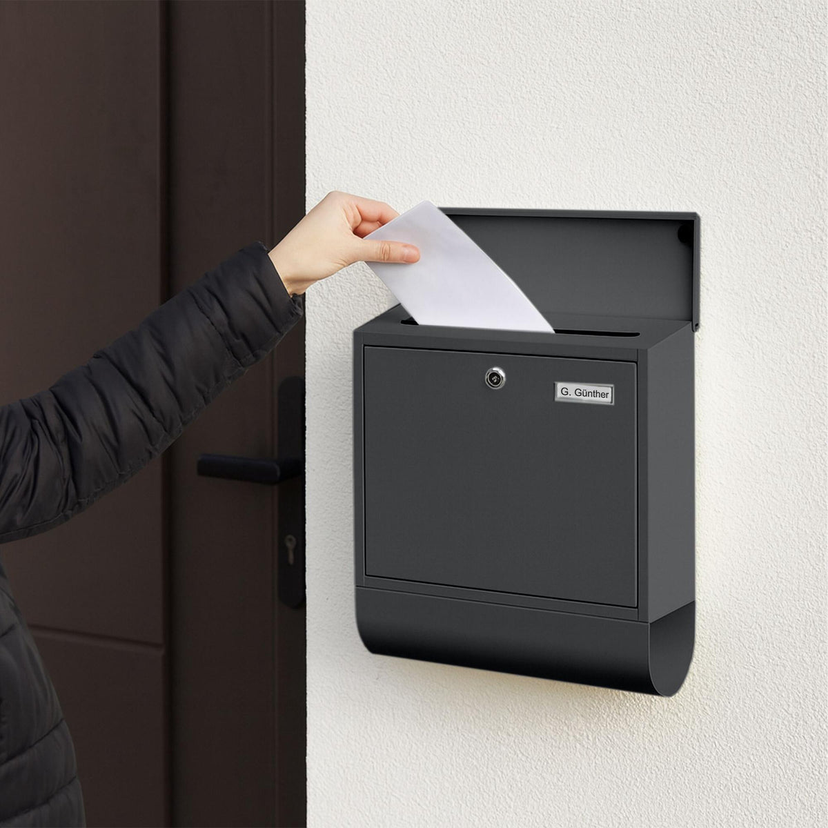 Mailbox with Newspaper Holder – Metal, Matte Finish