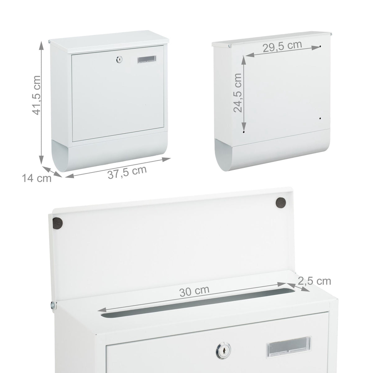 Mailbox with Newspaper Holder – Metal, Matte Finish