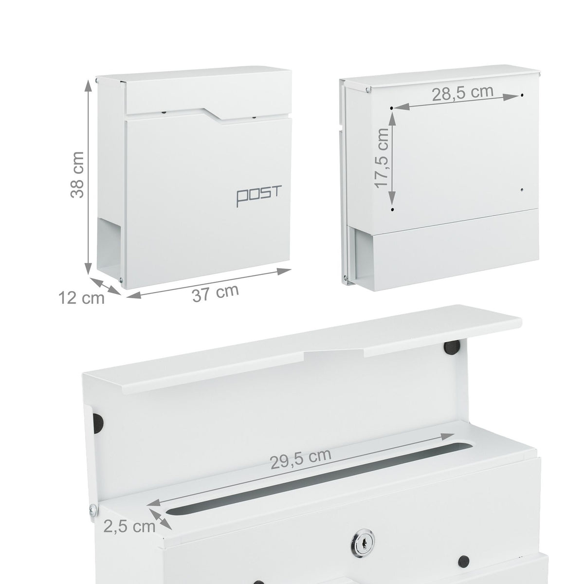 Mailbox with Newspaper Holder – Modern Design, Secure Lock