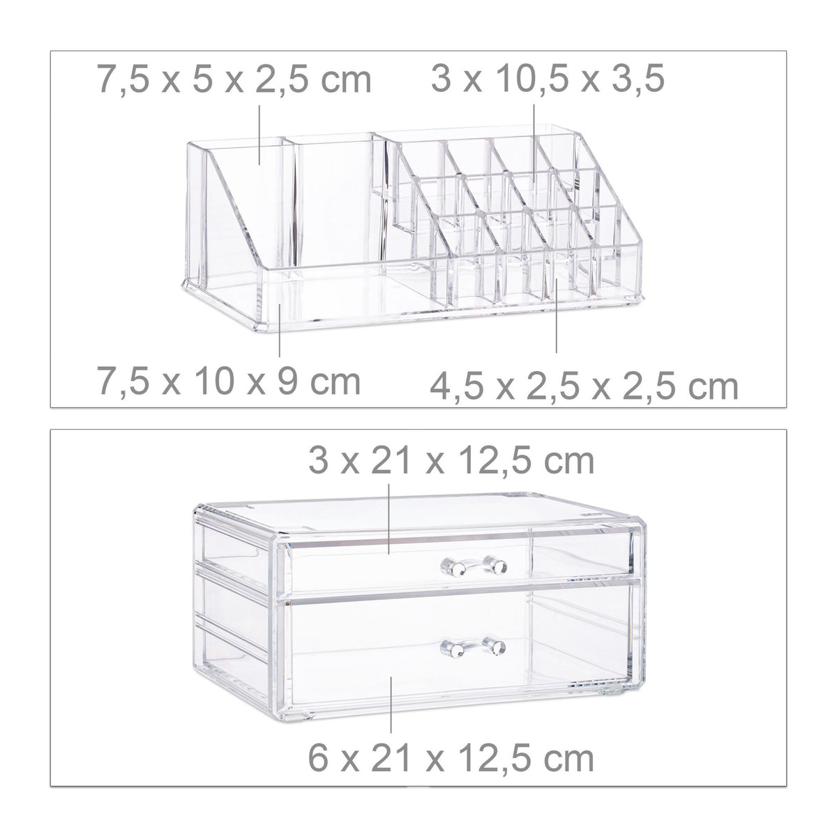 Makeup Organiser with 2 Drawers