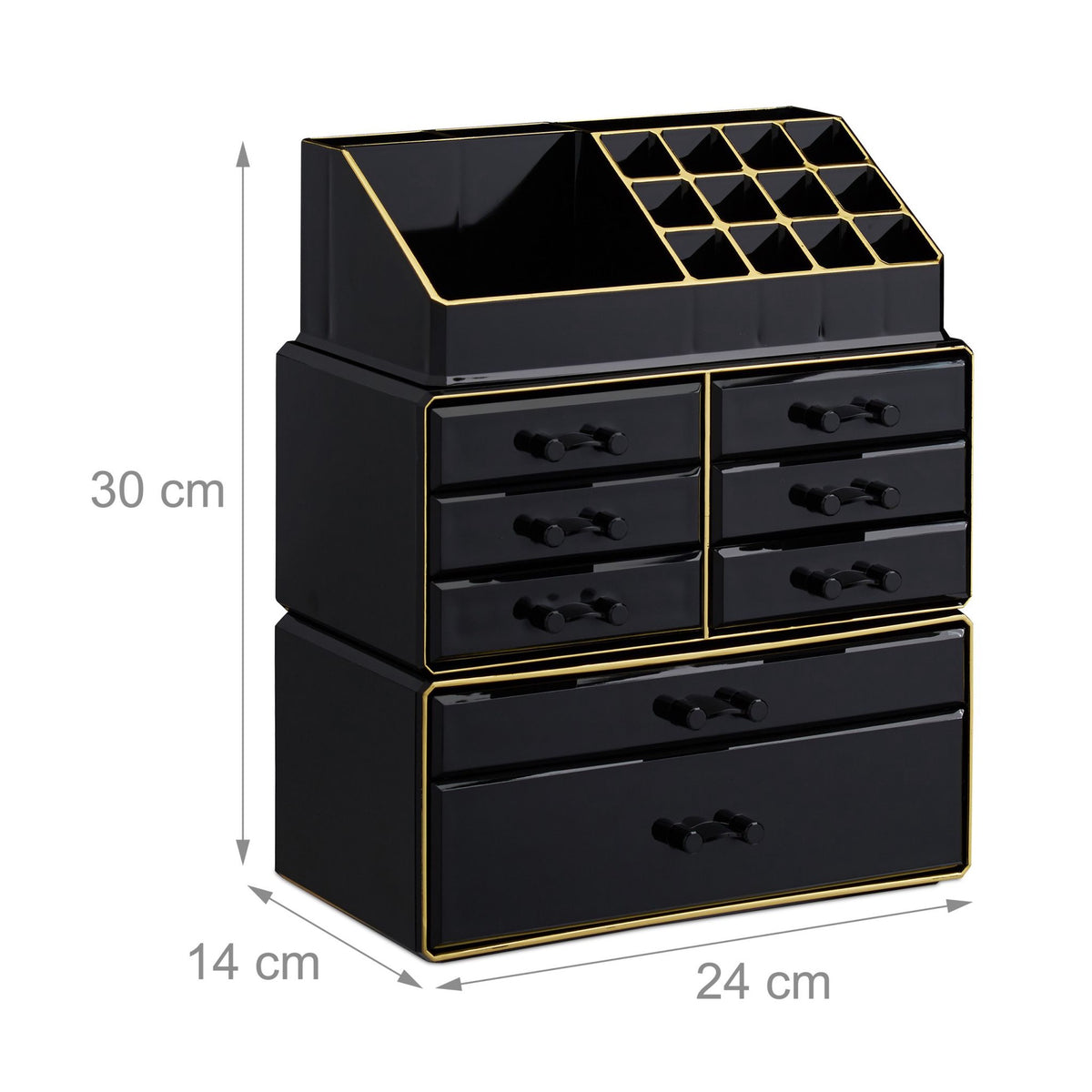 Make-up stand with eight drawers
