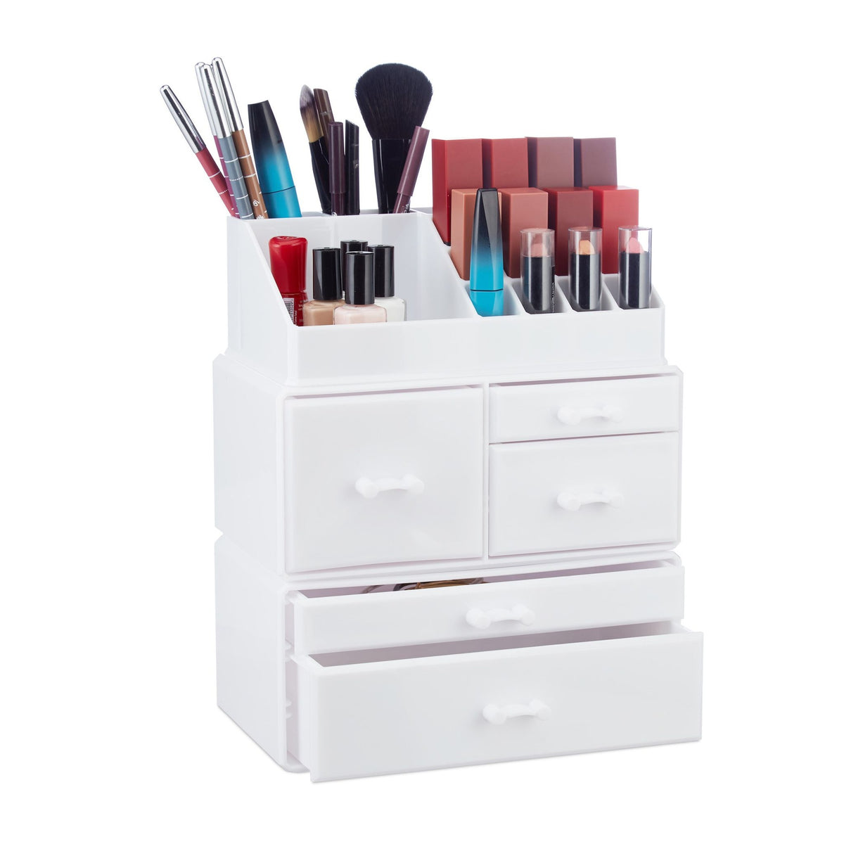 Makeup storage in acrylic with 21 compartments