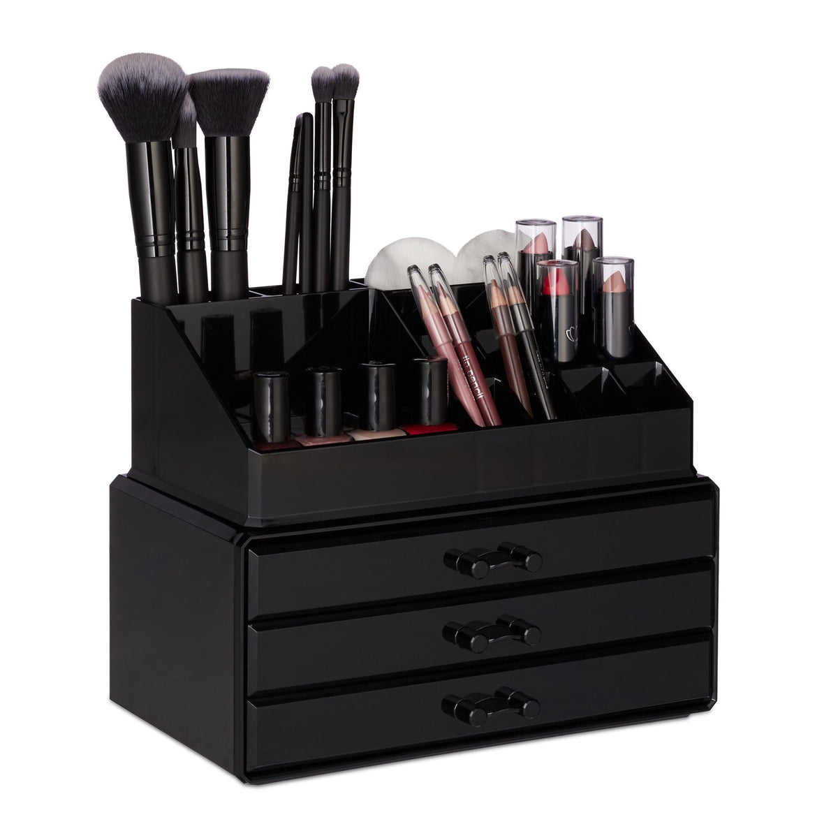 Makeup storage with 3 drawers