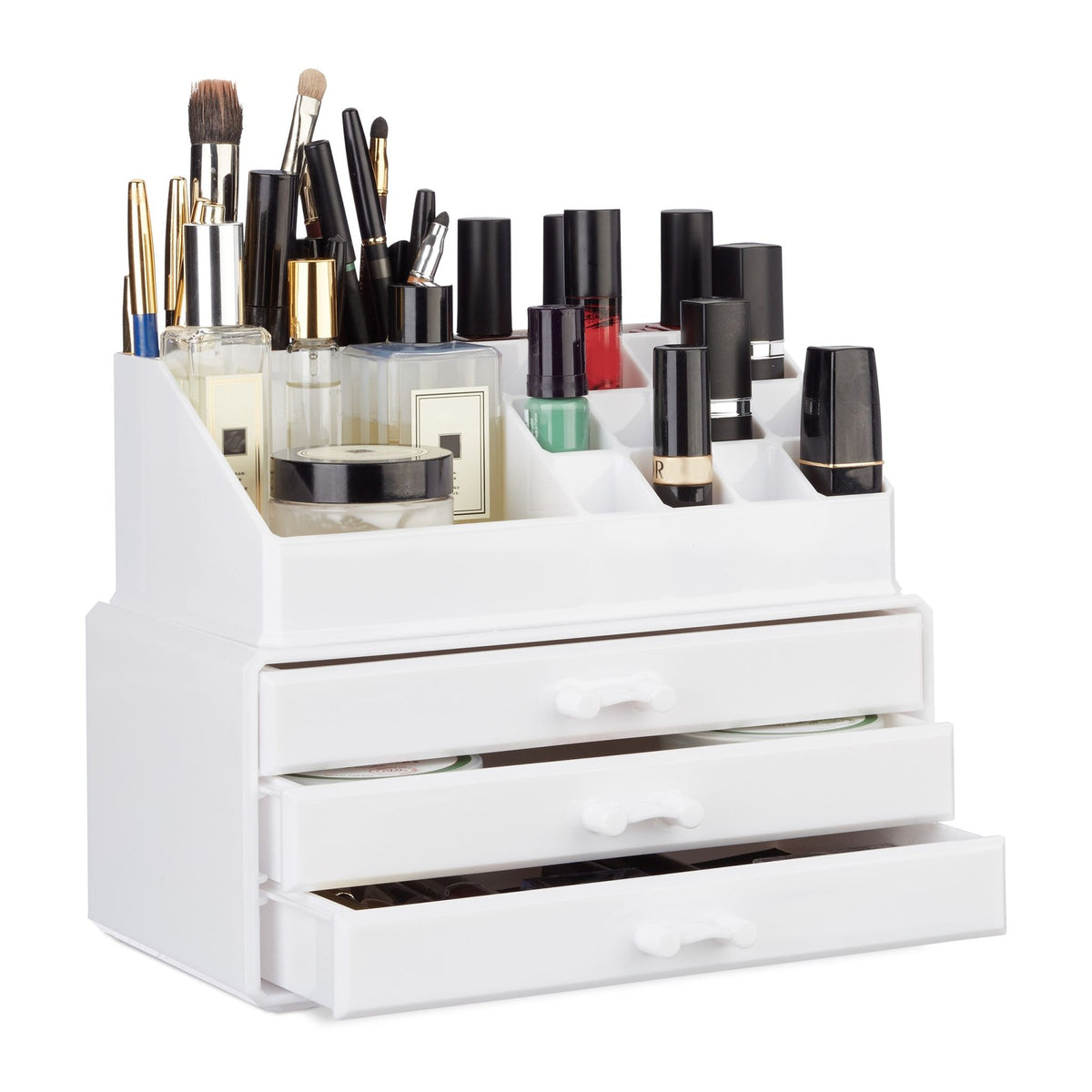 Makeup storage with 3 drawers