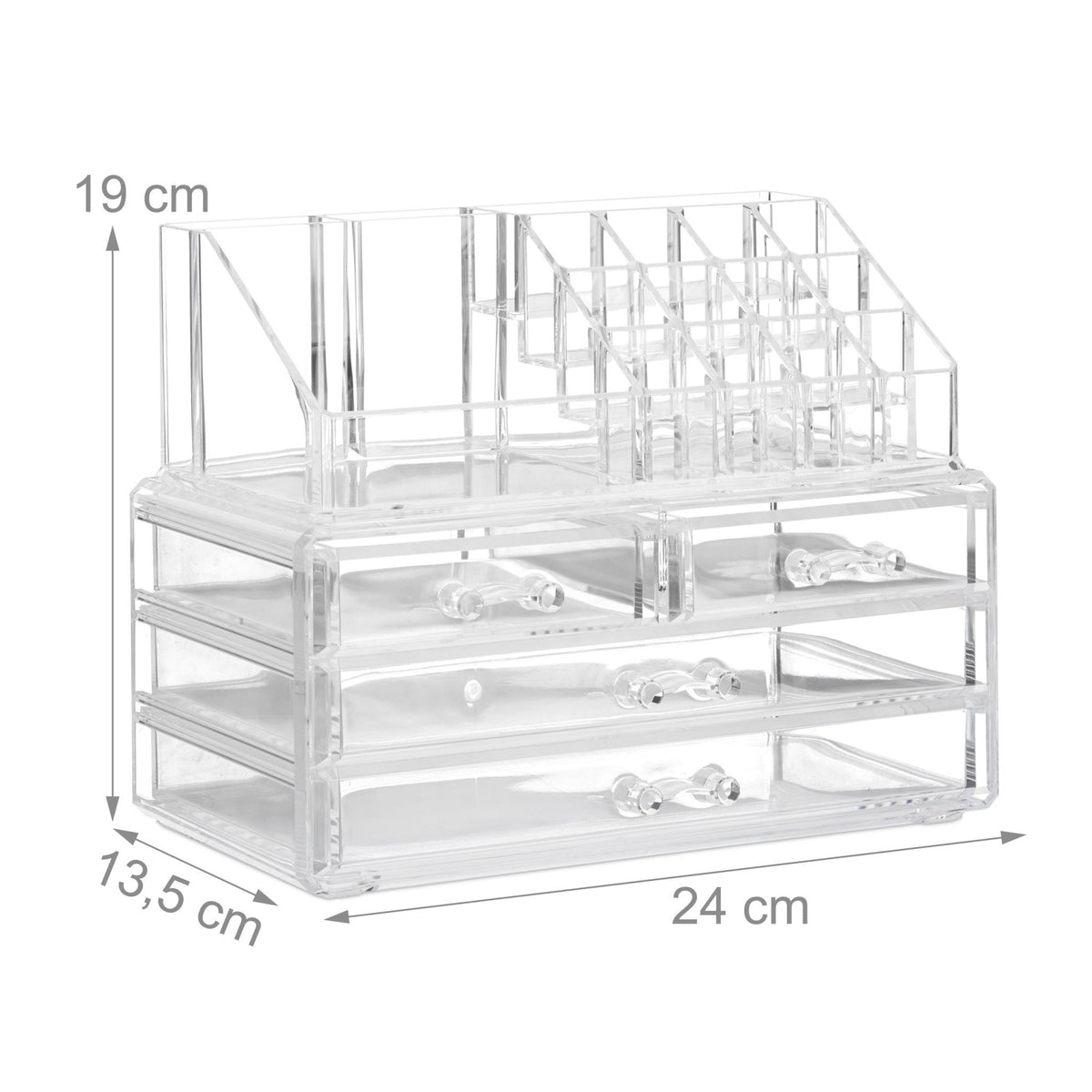 Makeup storage with 4 drawers