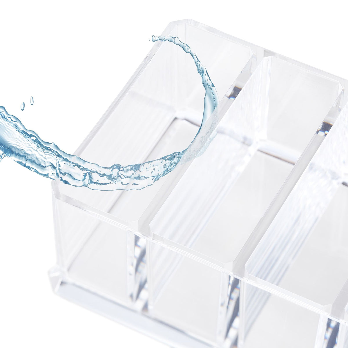 Makeup storage with 8 compartments