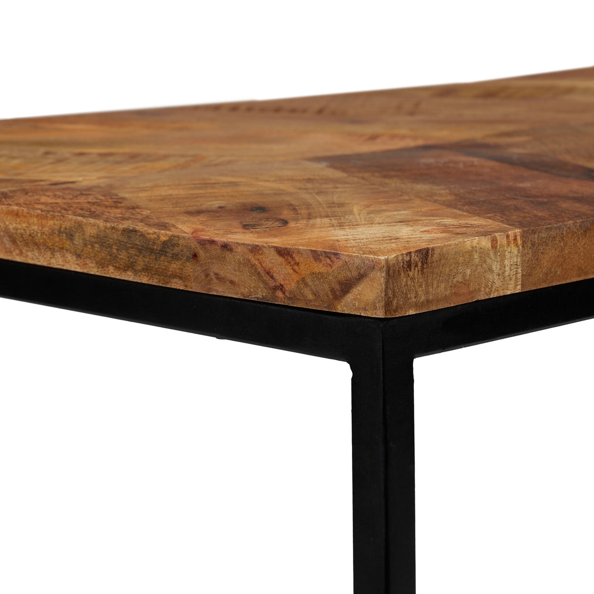 Mango Wood Coffee Tables – Set of 2, Natural Finish