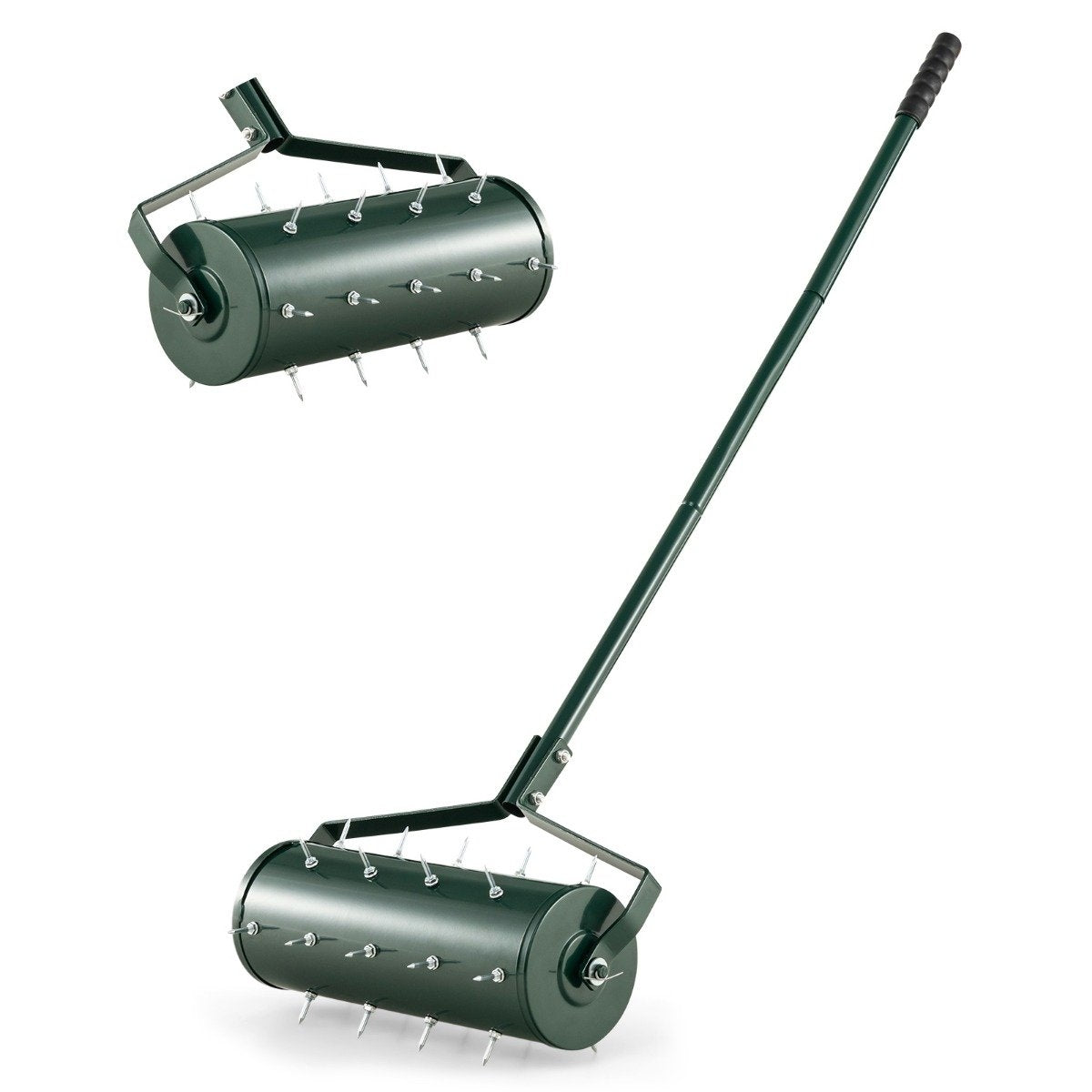 Manual Lawn Aerator Roller – 44x128 cm, 27 Spikes, Ergonomic Handle