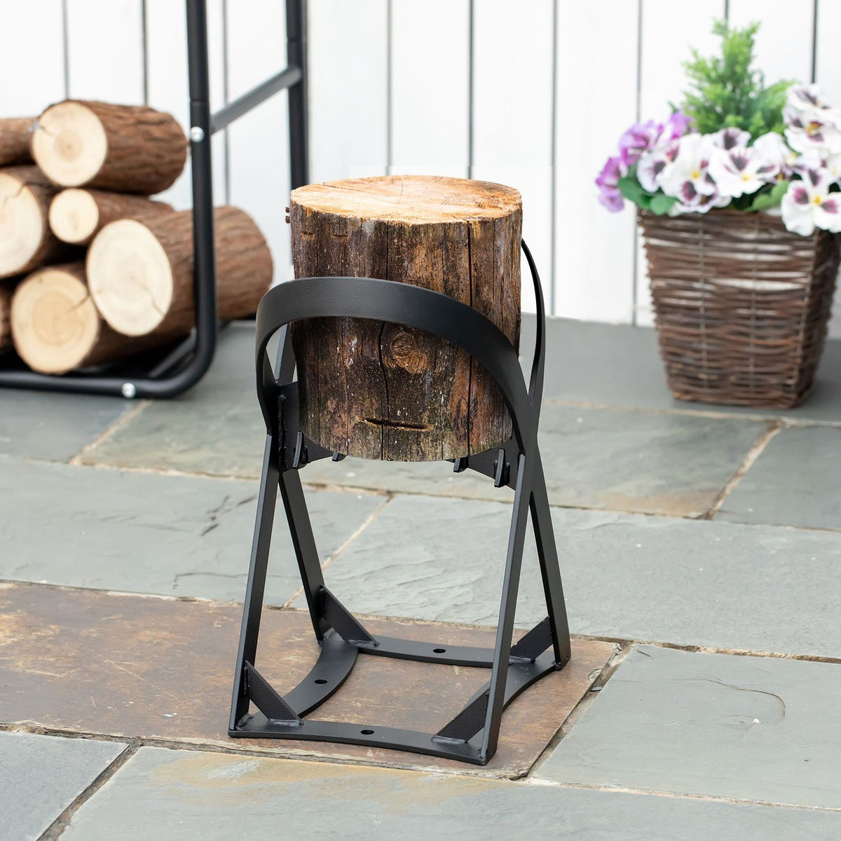 Manual Wood Splitter Carbon Steel For Home Camping Outdoor Quick Firewood Splitter