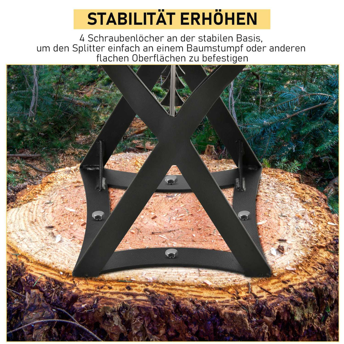 Manual Wood Splitter Carbon Steel For Home Camping Outdoor Quick Firewood Splitter