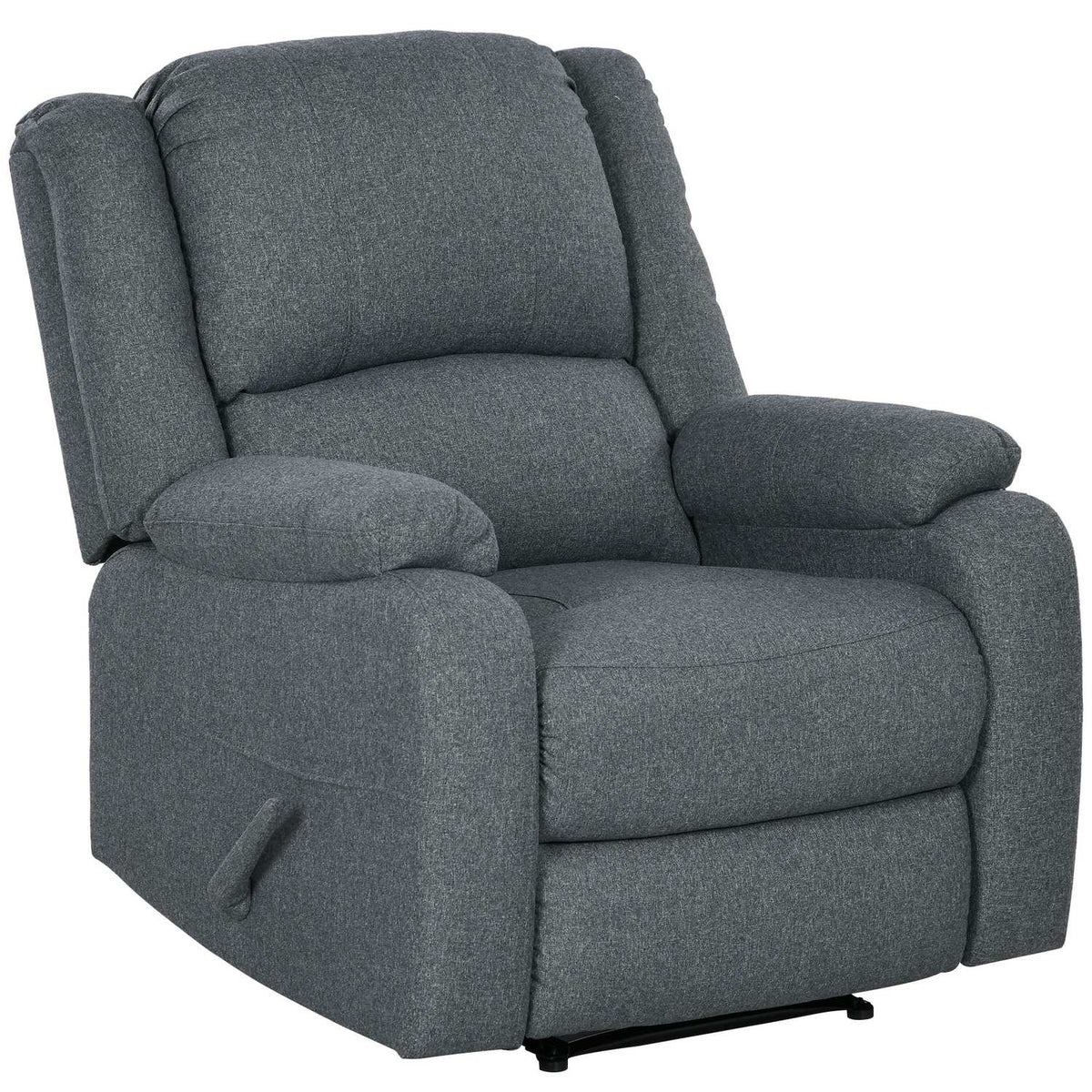 Manual relaxation chair, can hold up to 150 kg, TV chair with reclining function, linen look, TV chair with side handle, footrest