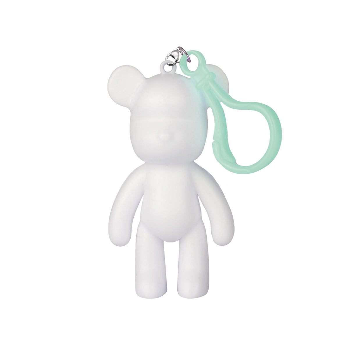 Marble Keyring Kit, Bear Shape, 6 Pcs, Includes Paints
