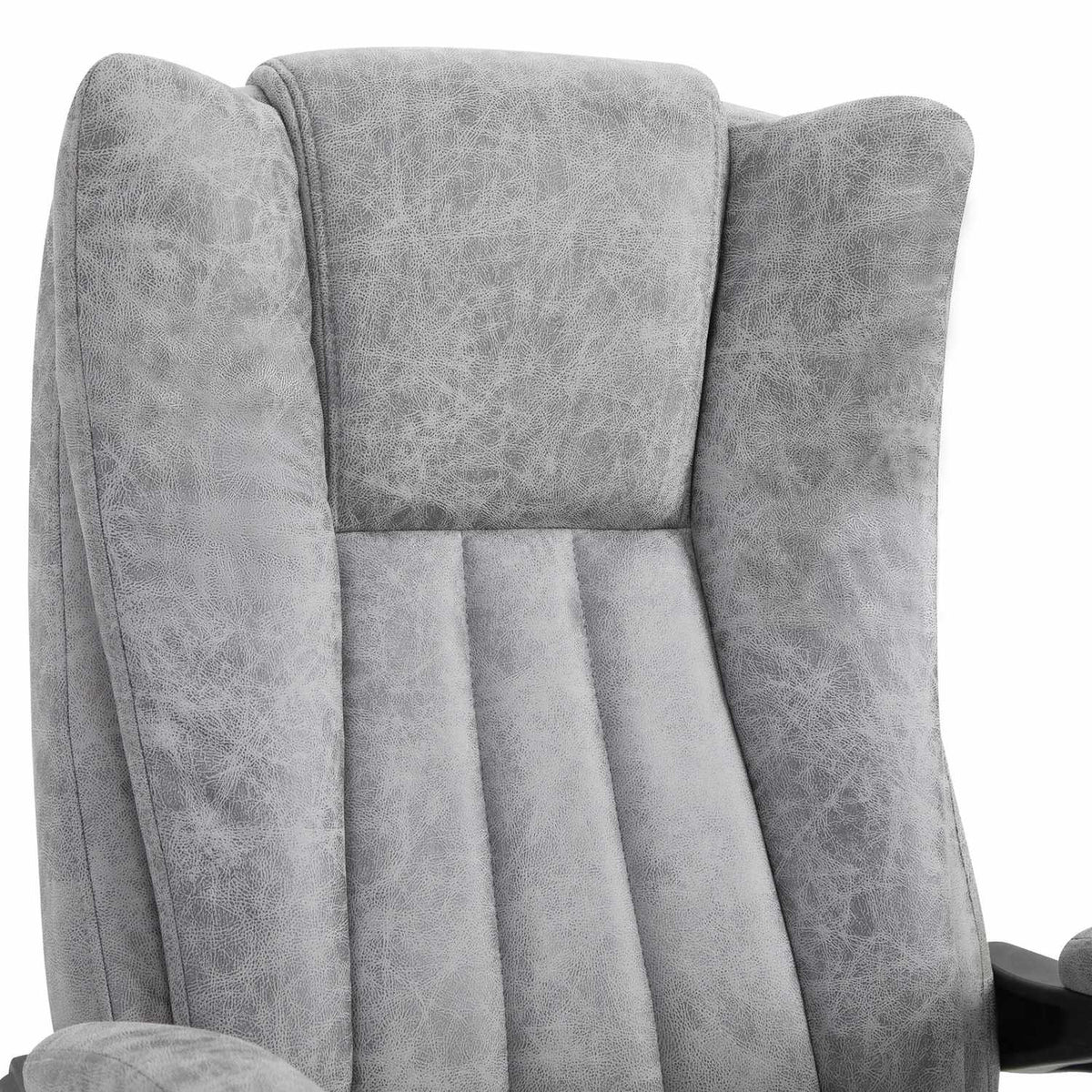Massage Chair Office Chair Massage Chair Heating Function Reclining Function Massage Function Footrest Thick Padding Gray 62 X 67 X 113-120 Cm