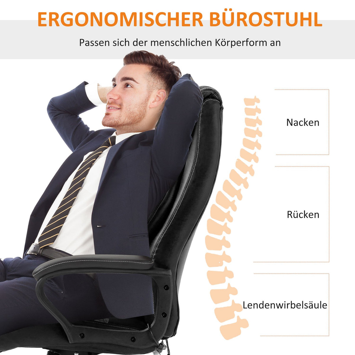 Massage Chair Swivel Chair Height-Adjustable Ergonomic Gaming Chair Computer Chair 6 Vibration Points Linen Feel Adjustable Black