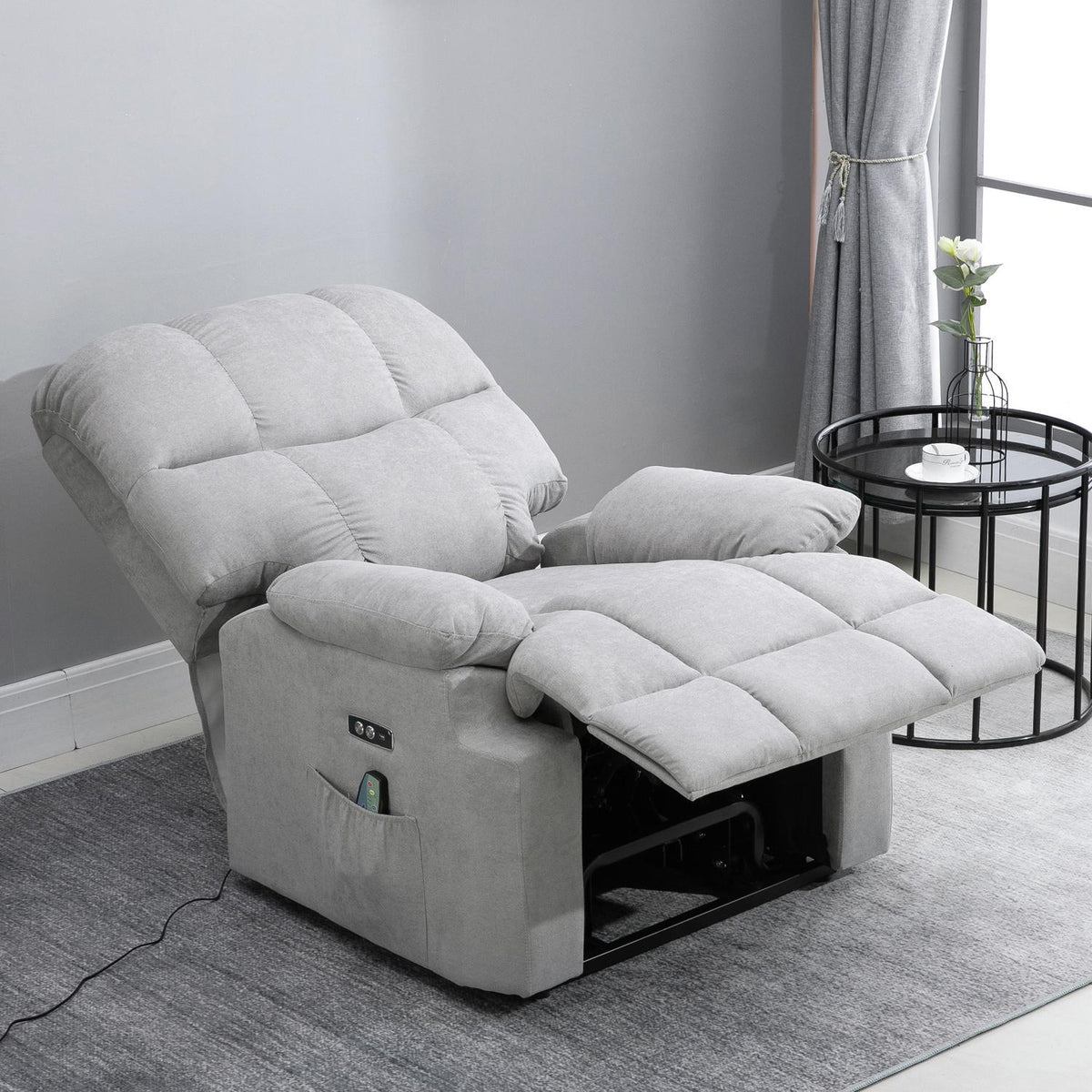 Massage Chair With Stand-Up Aid Tv Chair, Adjustable, Vibration Massage, Usb Interface, Remote Control