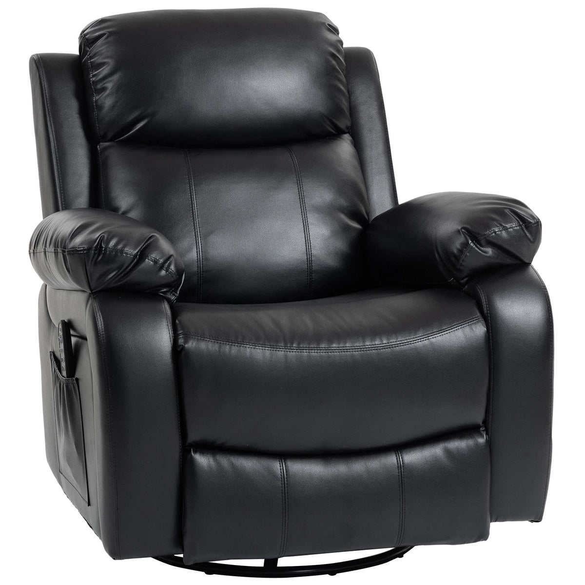 Massage Chair with 8 Vibration Points, Reclining, Black