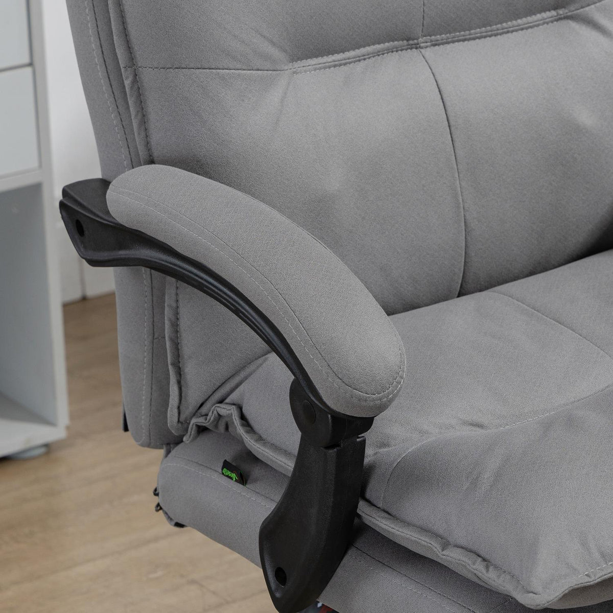 Massage Office Chair Desk Chair With Rocker Function, Height Adjustable 114-121.5Cm, Heating Function, Footrest, Reclining Function