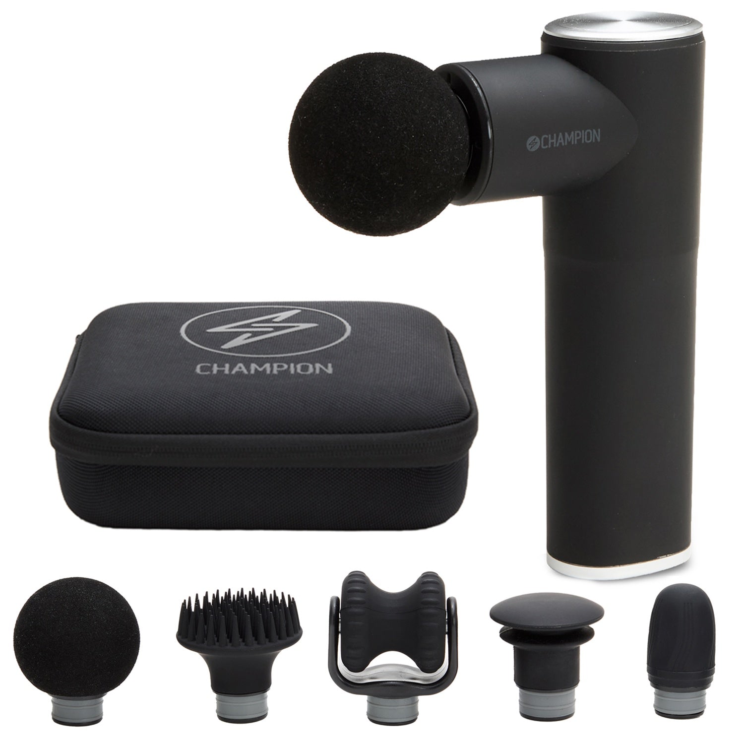 Massage gun Compact Power 3300RPM 1800mAh MG400 Black/Silver