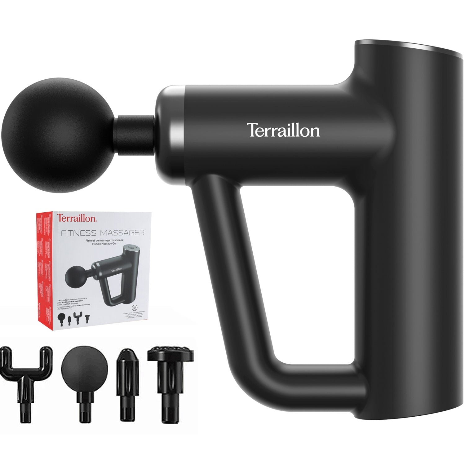 Massage gun Fitness Massager 4 accessories & USB-C