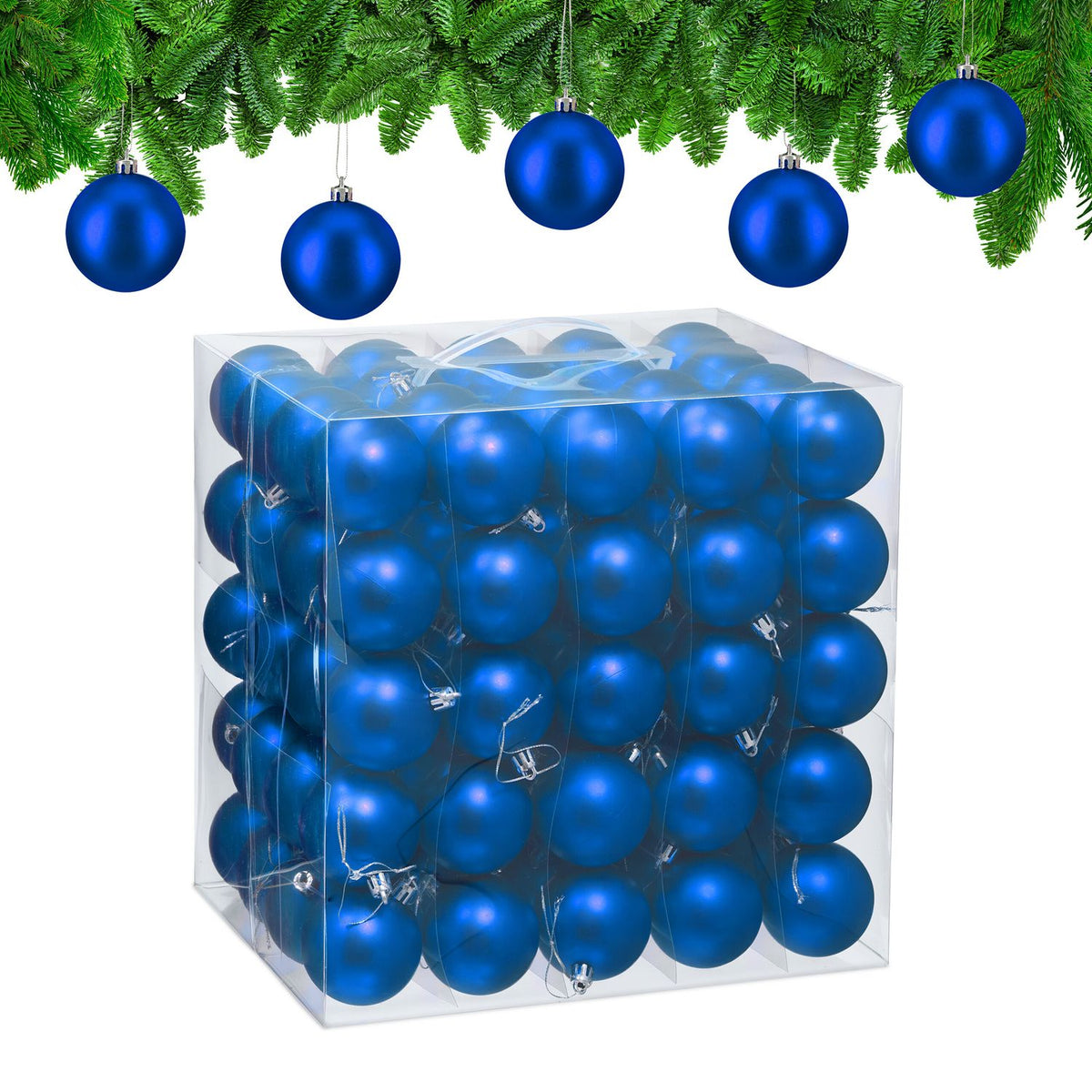Matte Christmas Baubles Set – 100 Pieces