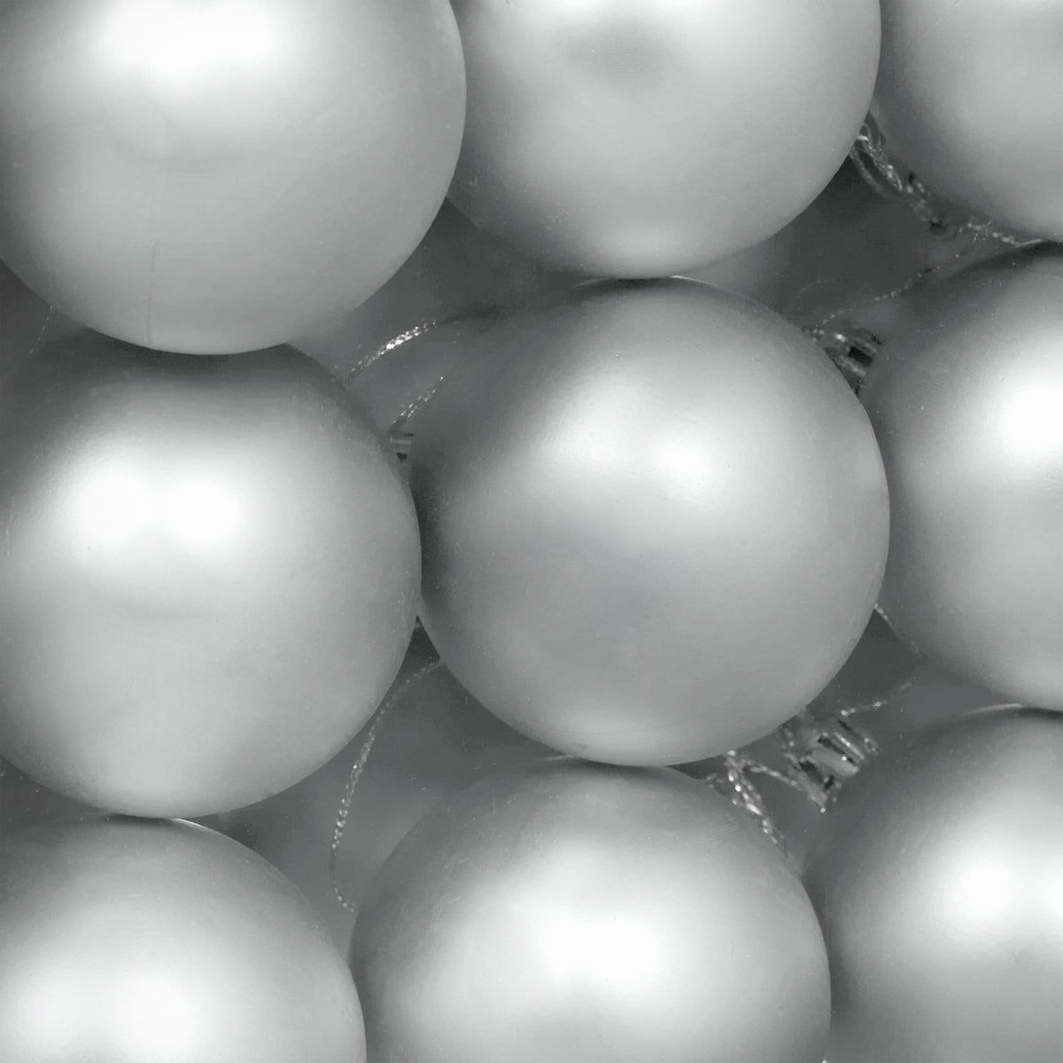 Matte Christmas Tree Baubles Set, 50 Pieces