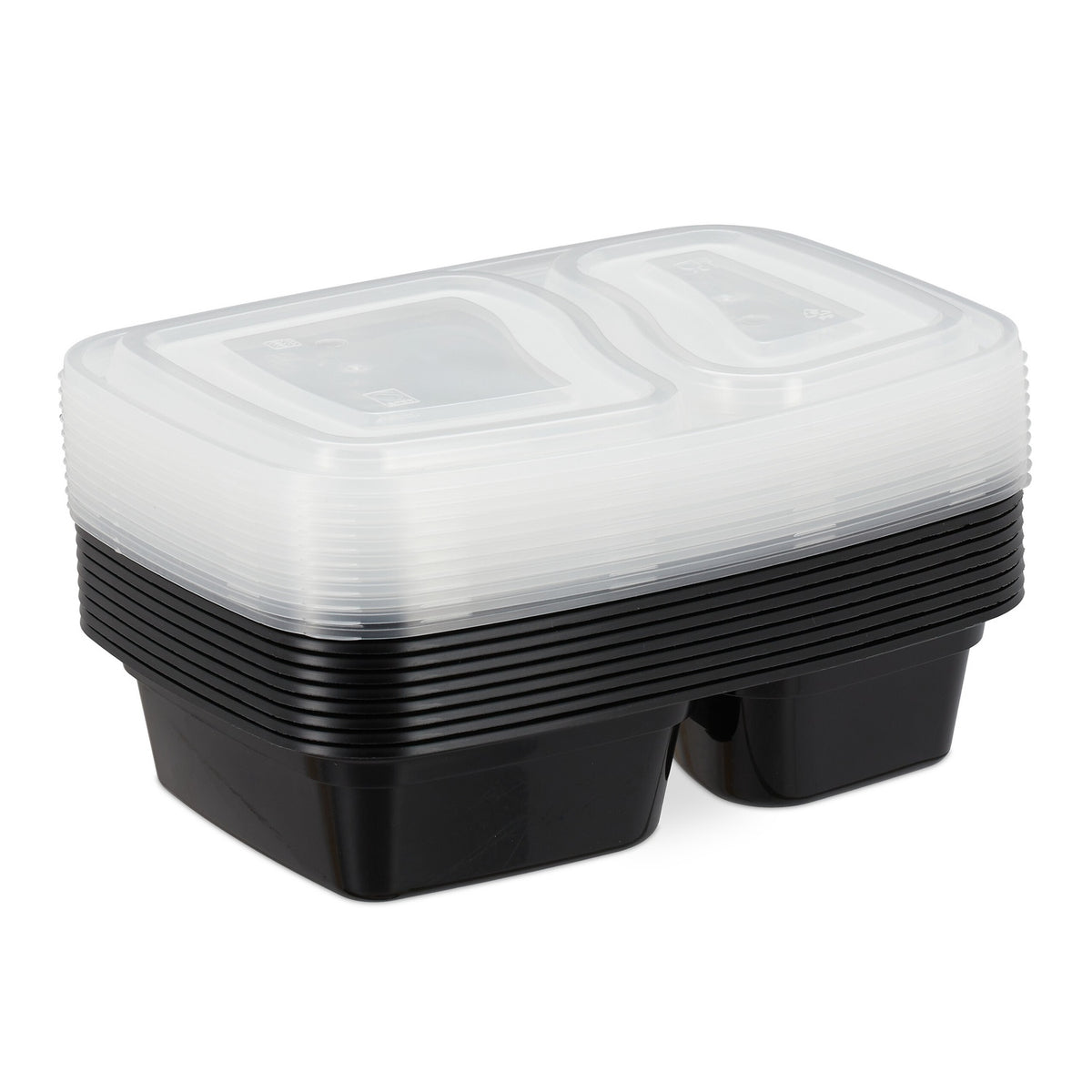 Meal preparation boxes with 2 compartments - 24 pcs