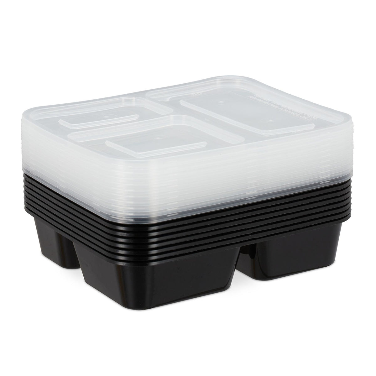 Meal preparation boxes with 3 compartments - 24 pcs