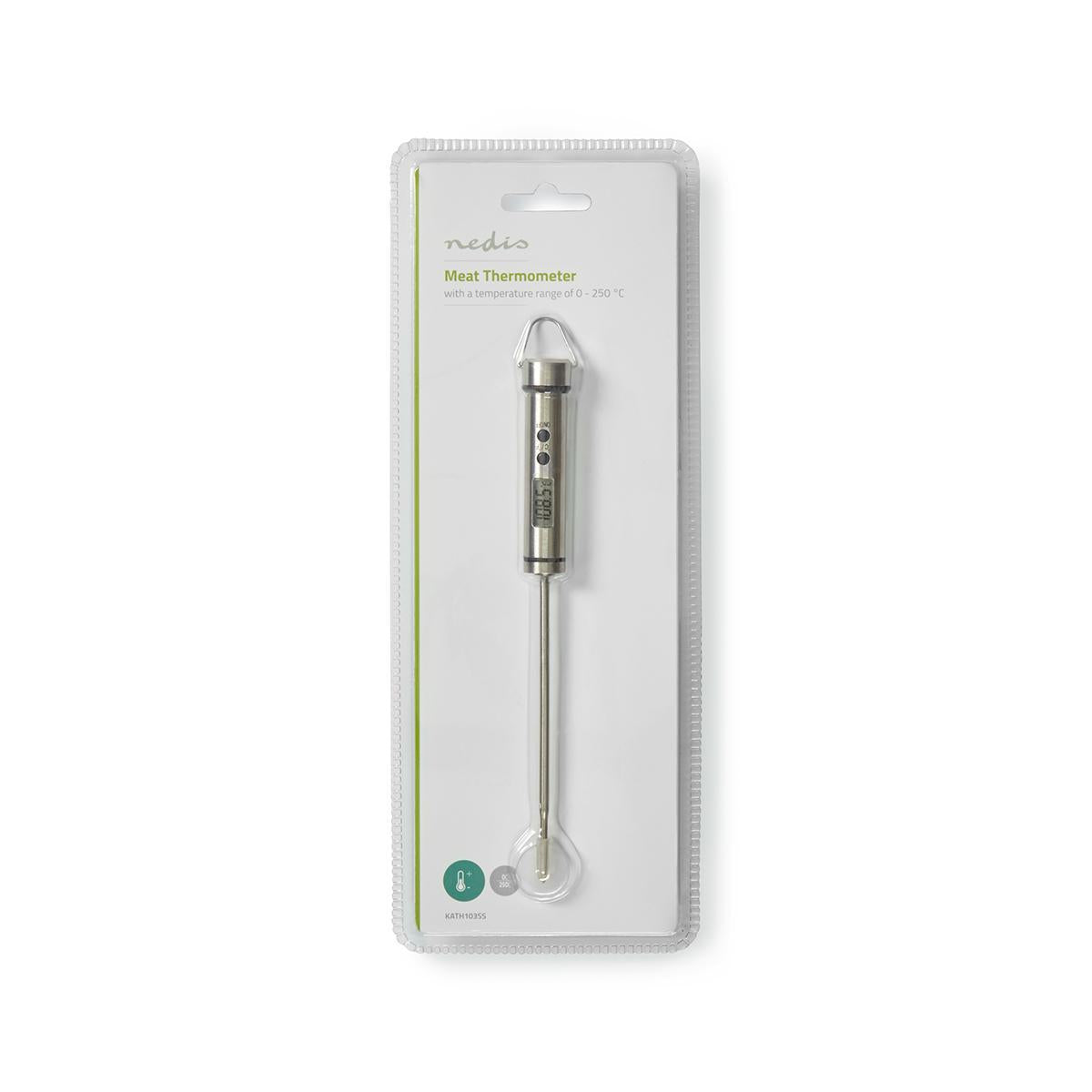 Meat thermometer | LCD Screen | 0 - 200 °C | Silver