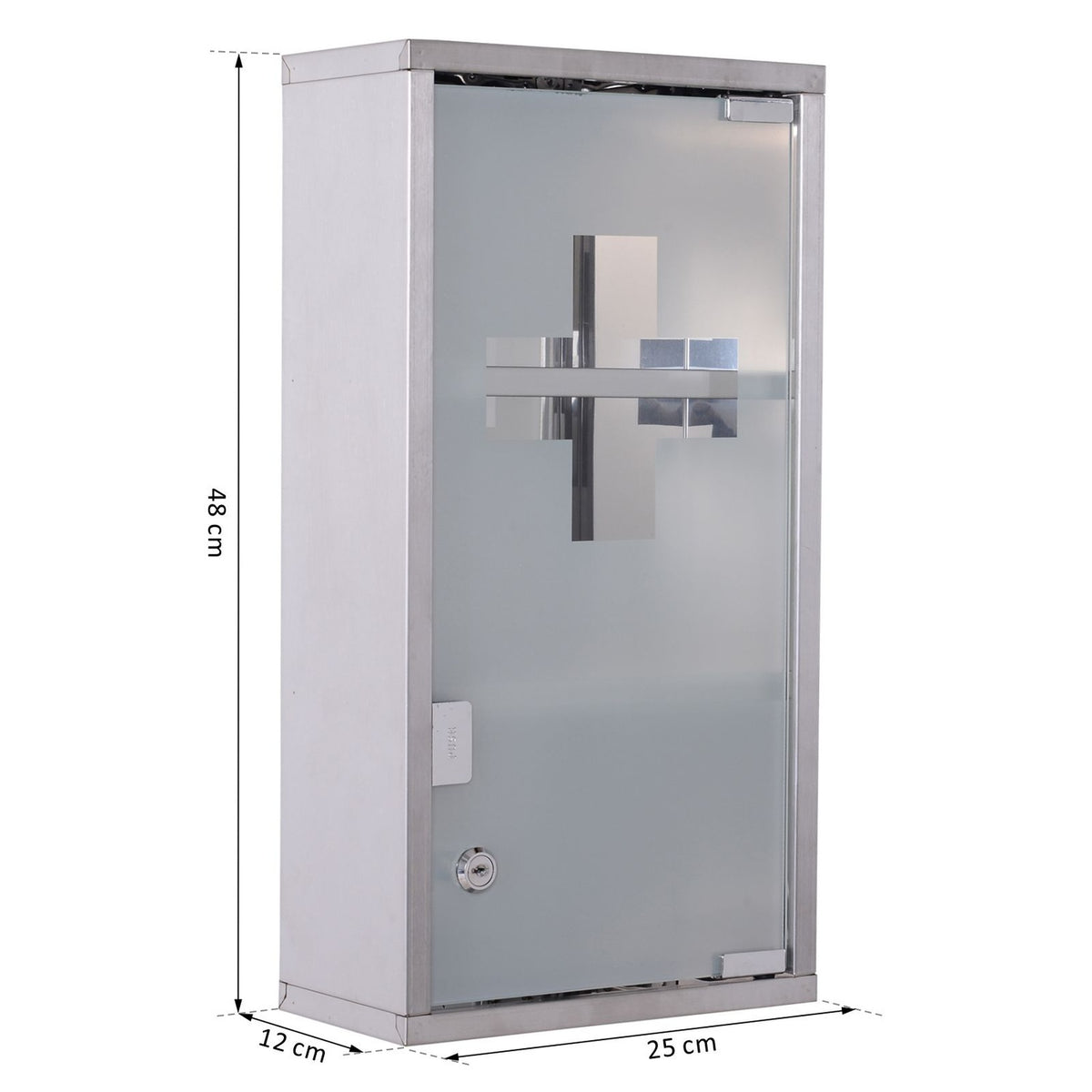 Medicine Cabinet Medicine Cabinet Medicine Cabinet 3 Compartments Home Medicine Counter Stainless Steel 25 X 12 X 48Cm