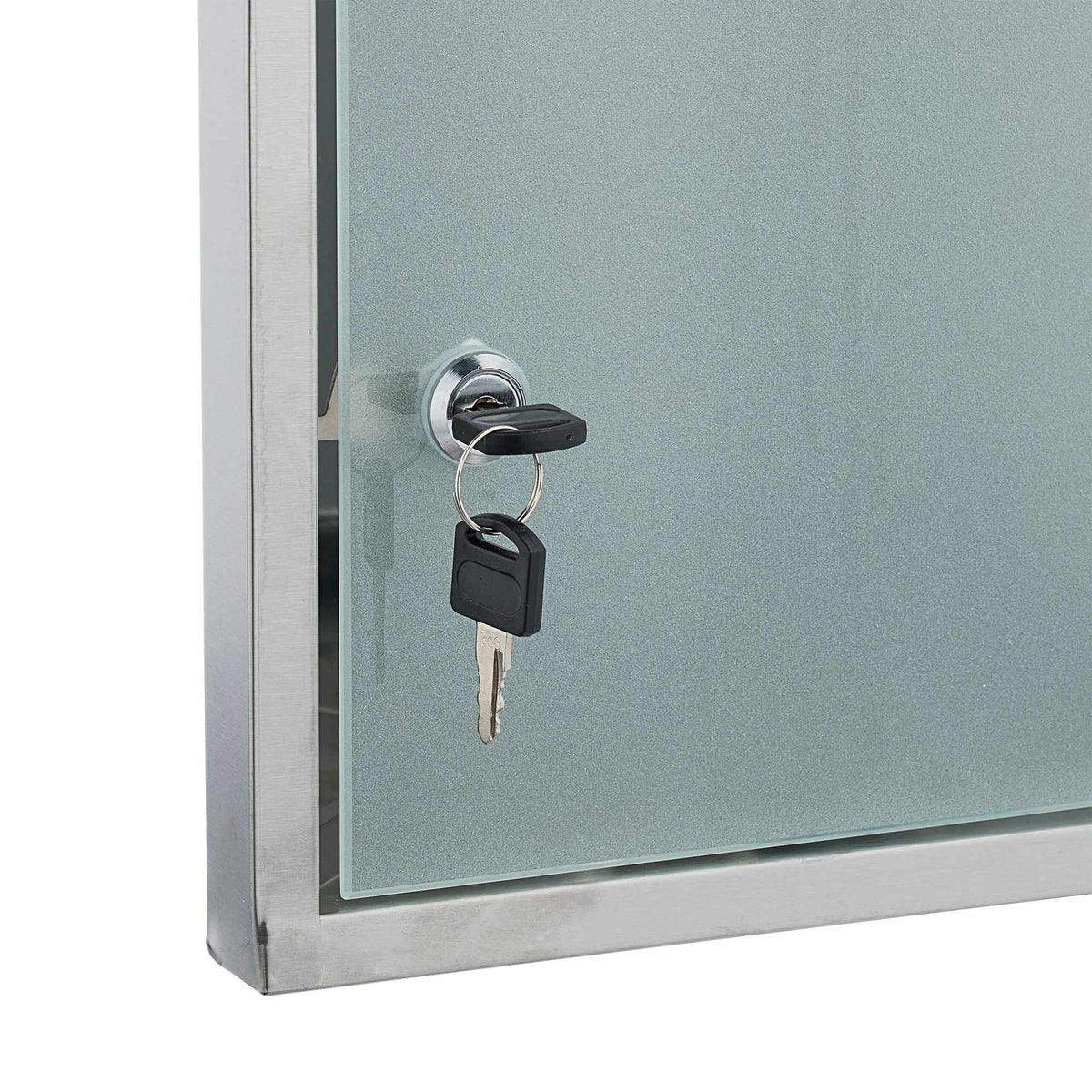Medicine cabinet with glass door
