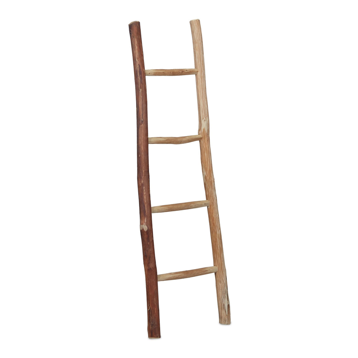 Medium-sized decorative ladder in chestnut wood
