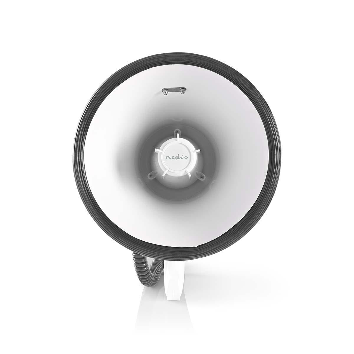 Megaphone | Maximum range: 1500 m | Maximum volume control: 135 dB | Detachable microphone | Built-in siren | Shoulder strap | Blue / White