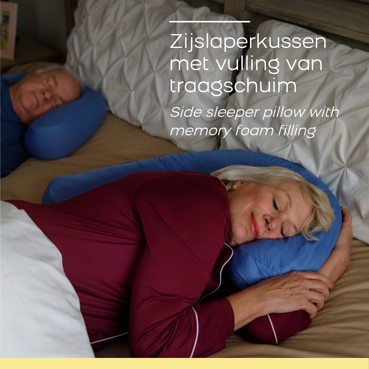 Memory Foam Side Sleeper Pillow – J-Shaped Design