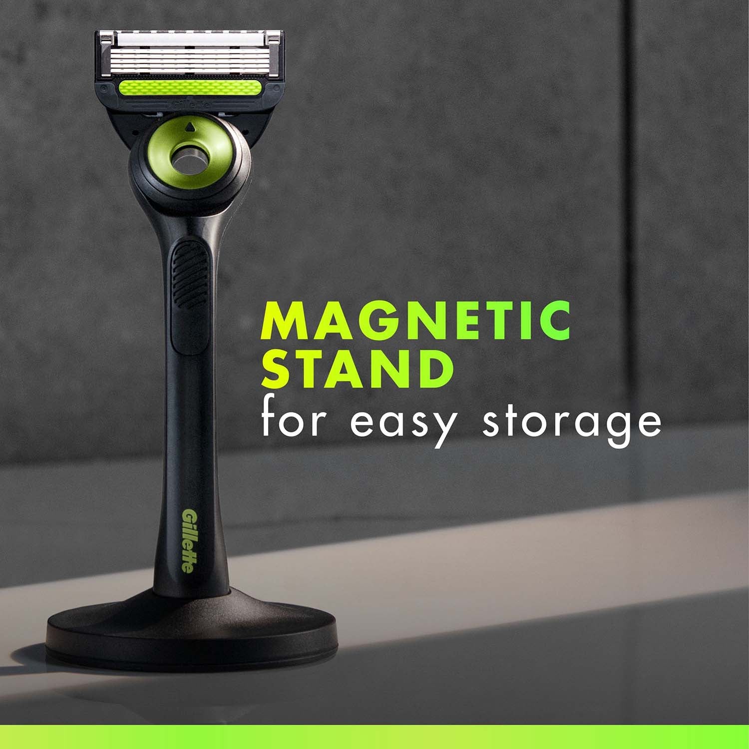 Men's Razor with Exfoliating Bar, 1 Blade + Magnetic Stand