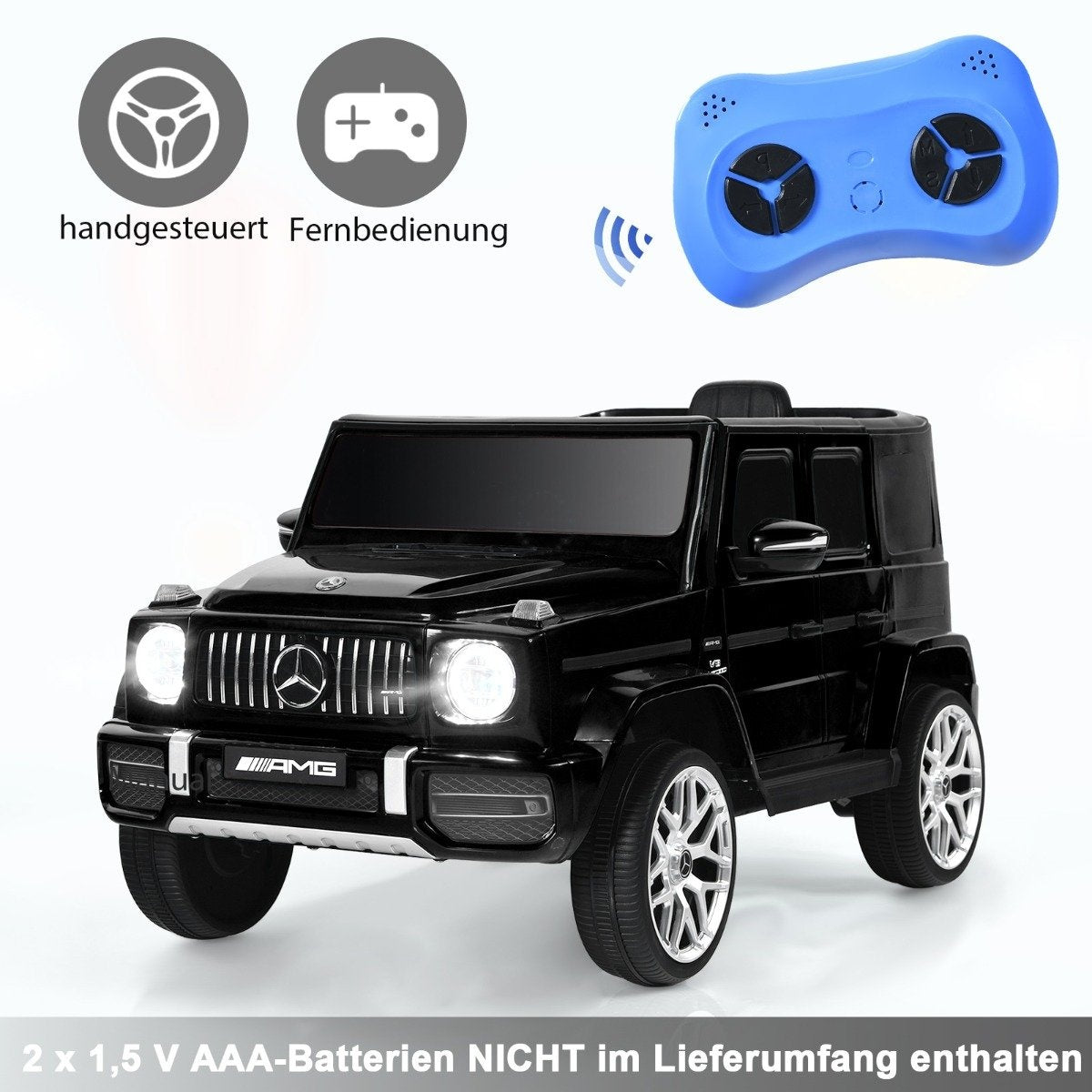 Mercedes Benz electric car with music & headlights for children from 3 years old black