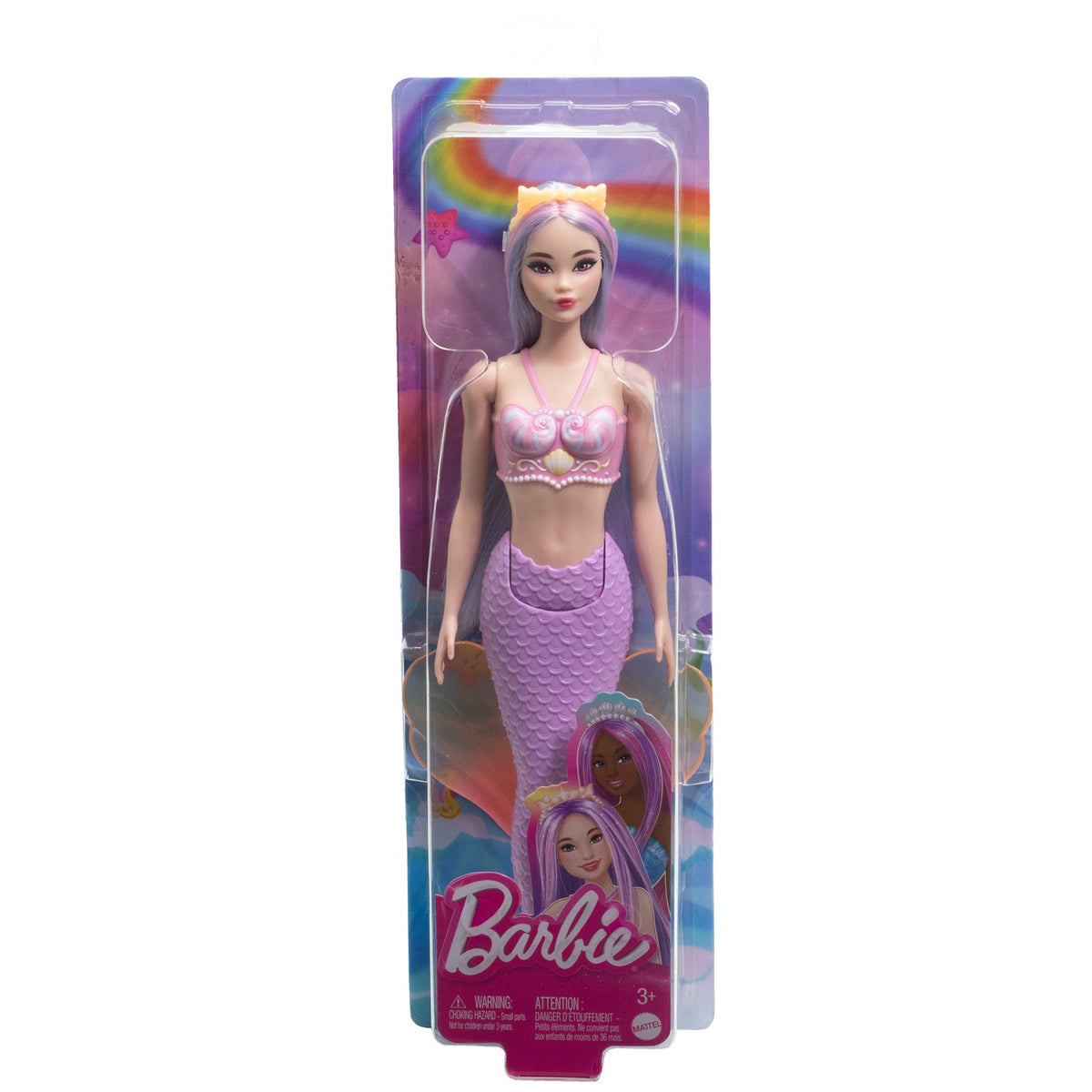 Mermaid Doll with Shell Top and Turquoise Fin