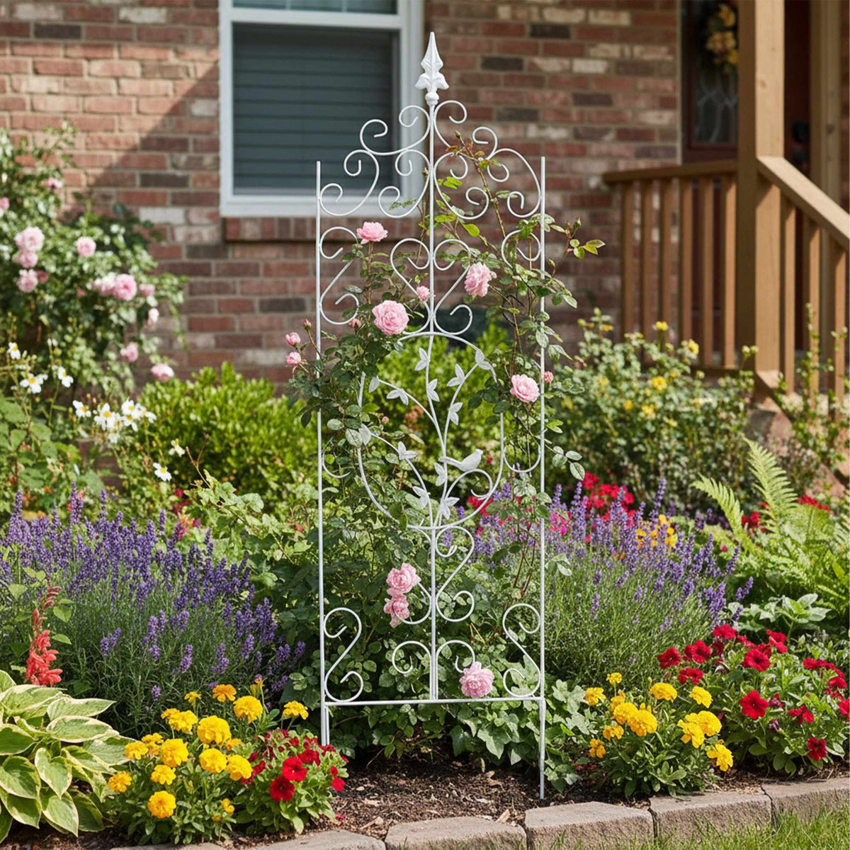 Metal Climbing Trellis for Roses and Vines