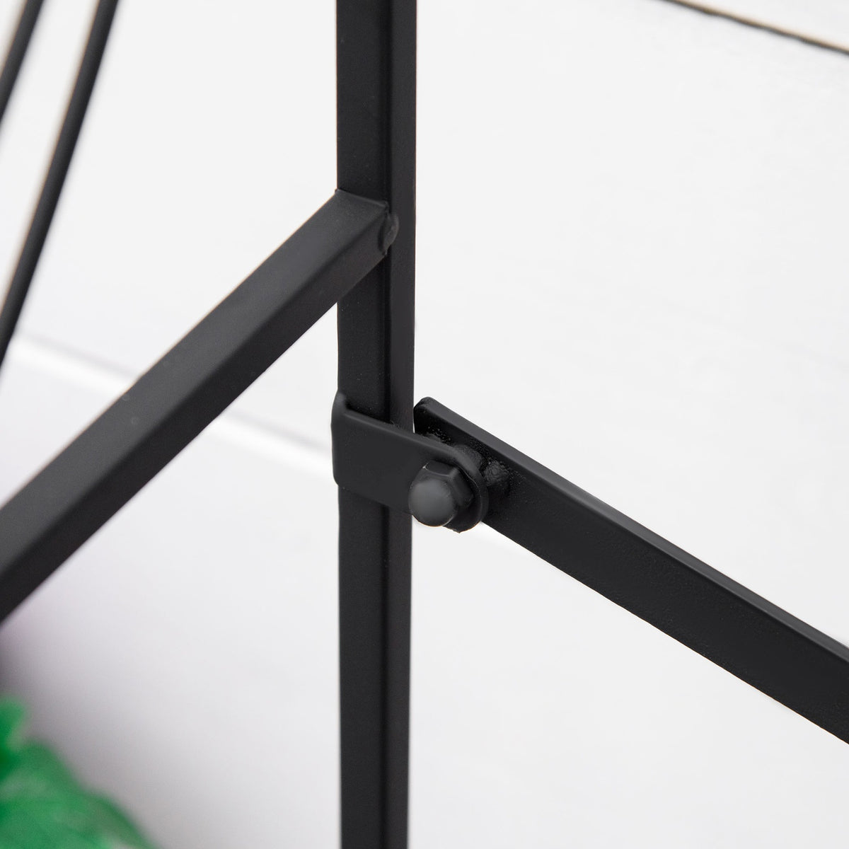 Metal Flower Shelf 3 Tier Plant Shelf Flower Stairs For Garden And Balcony Black 95X63X72Cm