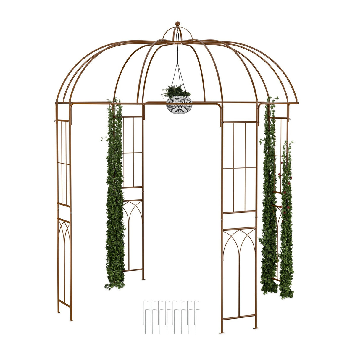 Metal Garden Arbour – Birdcage Shape, Freestanding Gazebo
