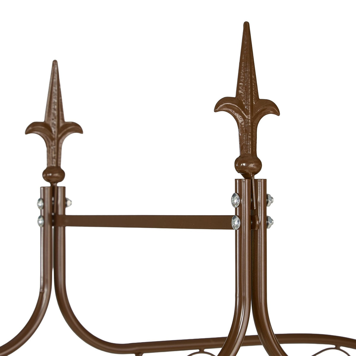 Metal Garden Arbour – Large Plant Arch with Finials